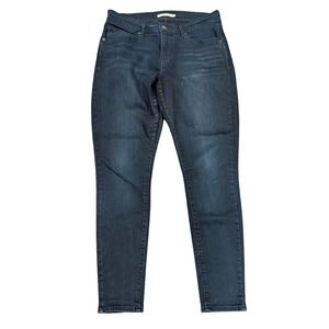 Levi Strauss Curvy Skinny Jeans Womens 31 Dark Wash Blue Denim Stretch 06690-110